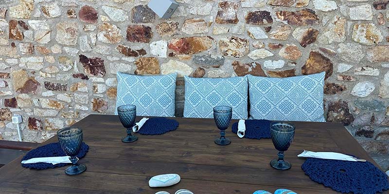 A table where the breakfast is served